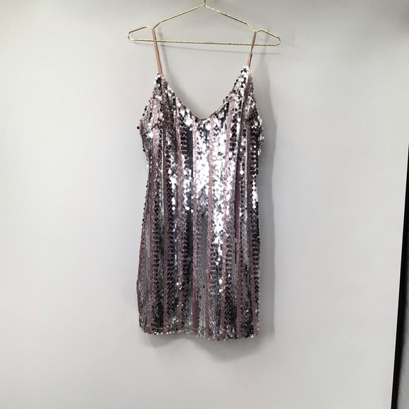 FOREVER 21 Striped Sequin Mini Dress - Picture 3 of 8